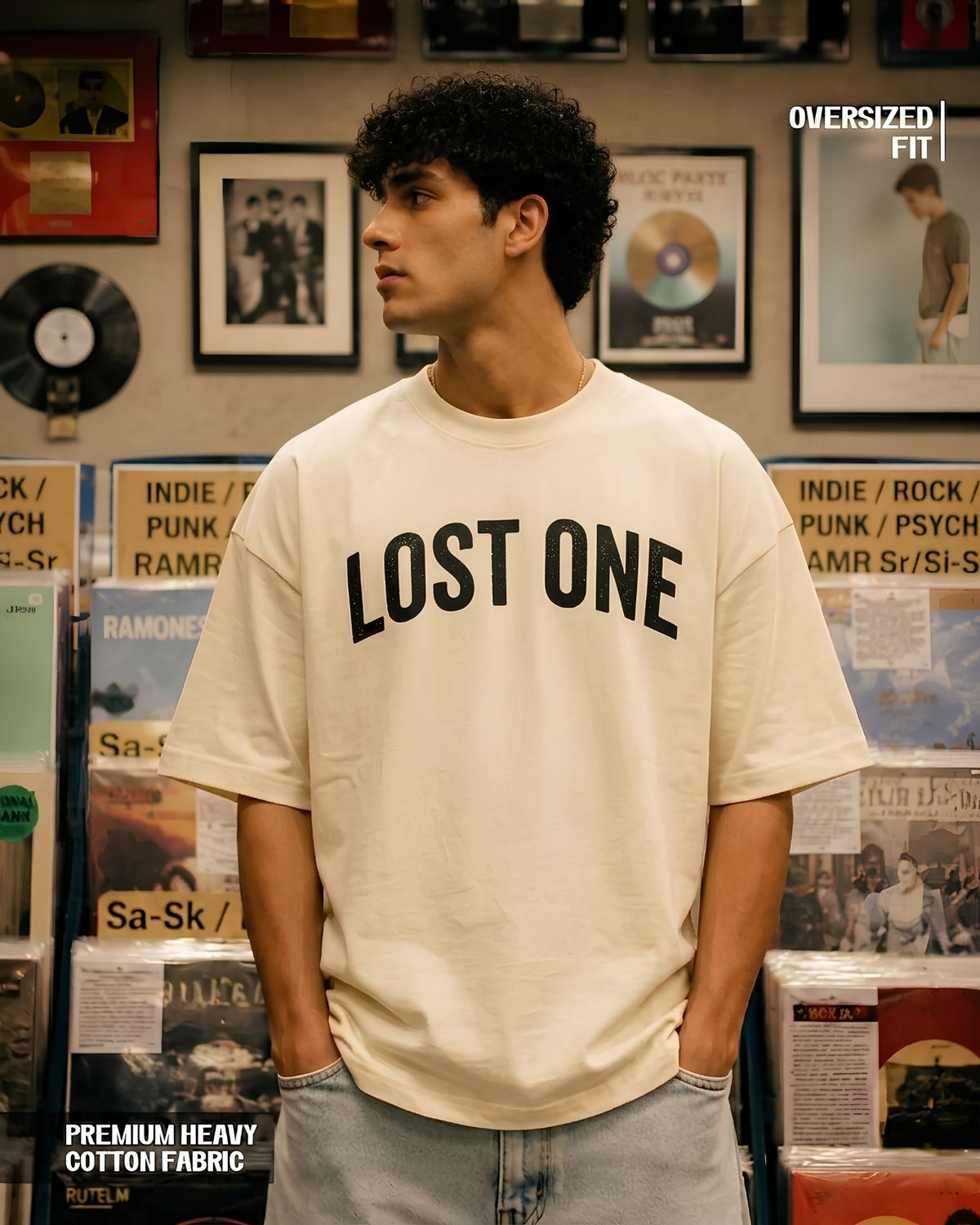 Butter Yellow Oversized T-Shirt - EKVER Lost One Heavyweight