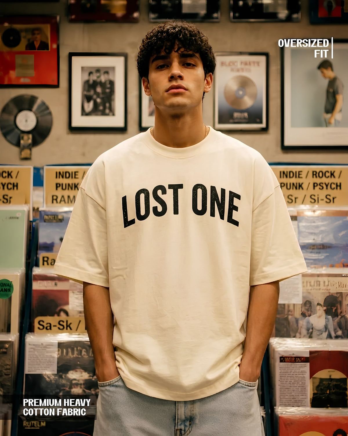 Butter Yellow Oversized T-Shirt - EKVER Lost One Heavyweight