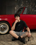 Black Oversized T-Shirt - EKVER Apex Noise Heavyweight
