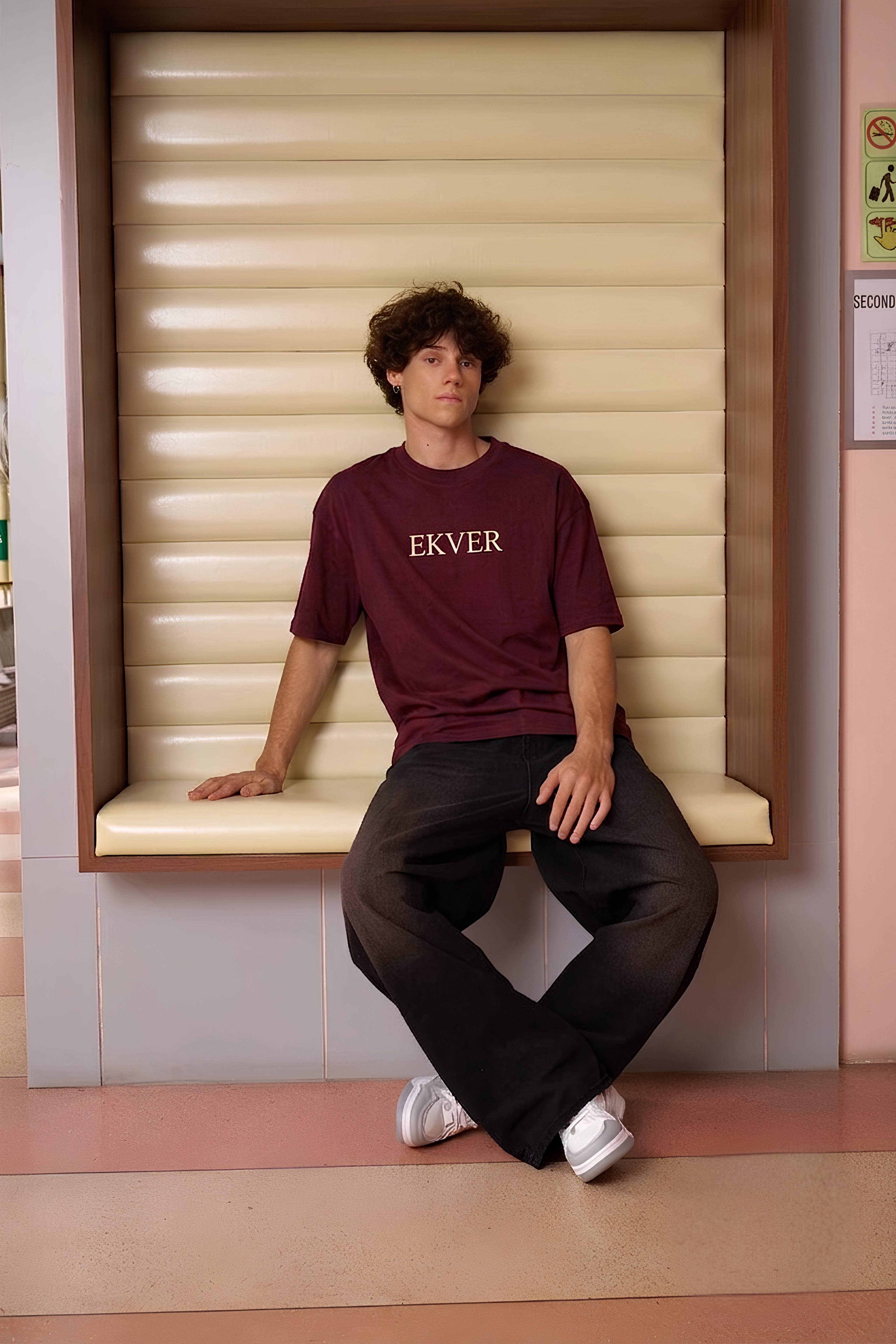 Oversized Maroon T-Shirt - EKVER Monarch