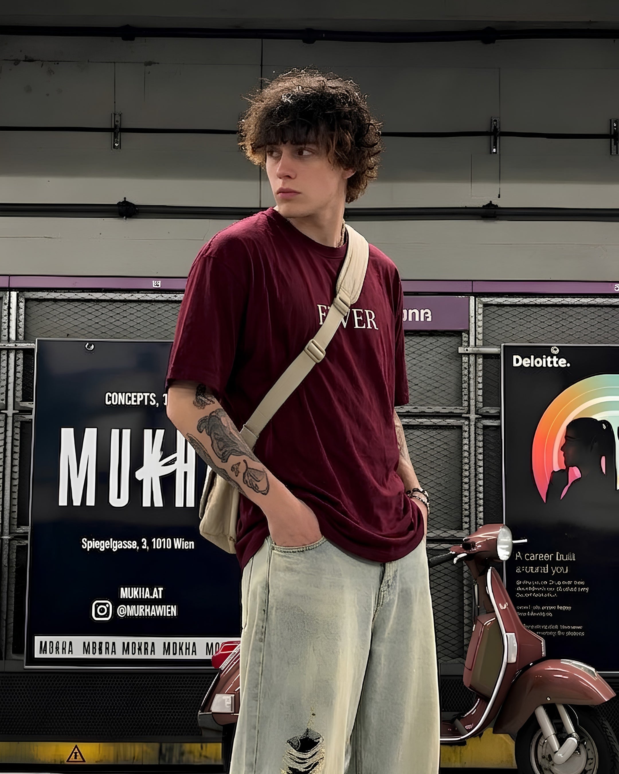 Oversized Maroon T-Shirt - EKVER Monarch