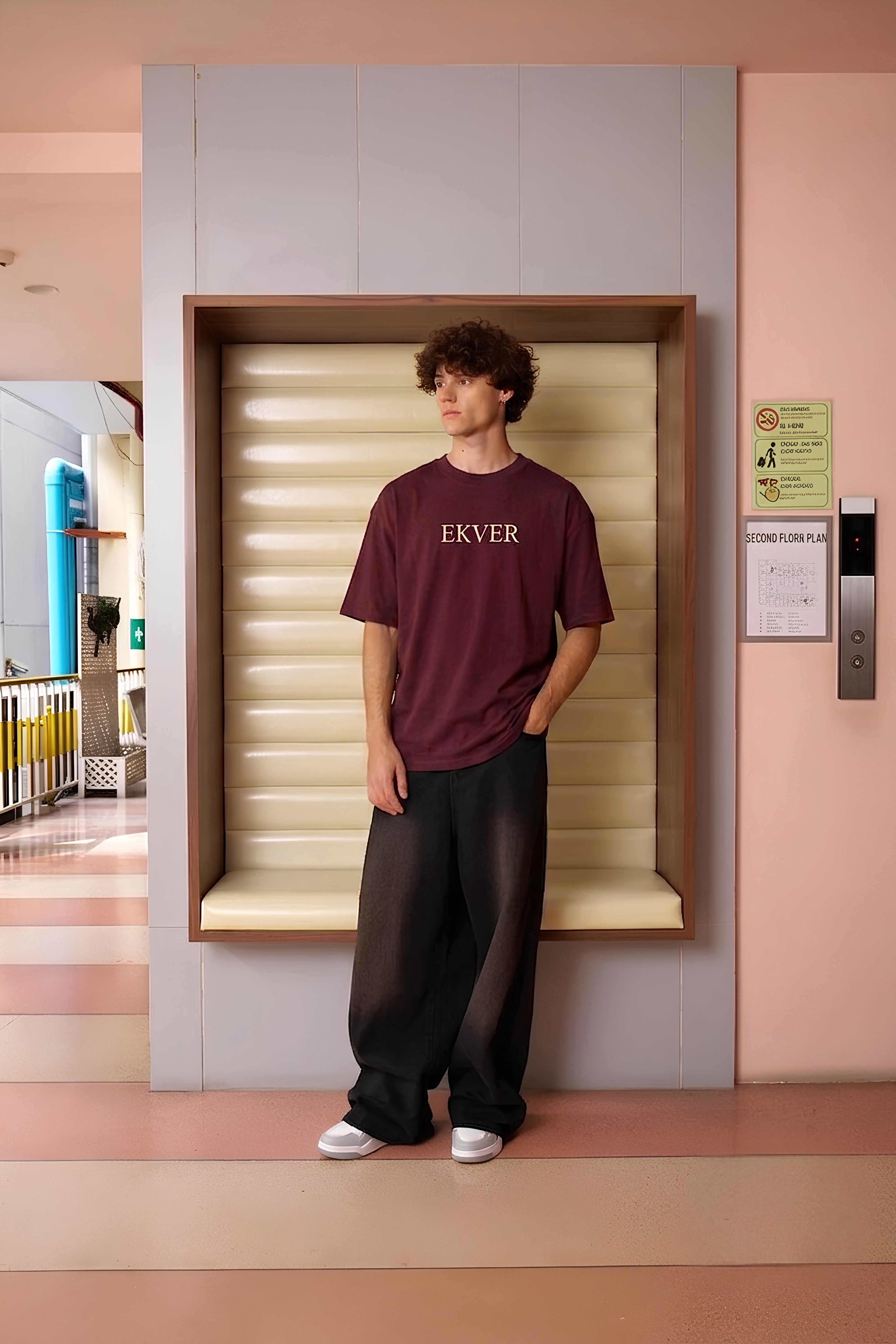 Oversized Maroon T-Shirt - EKVER Monarch