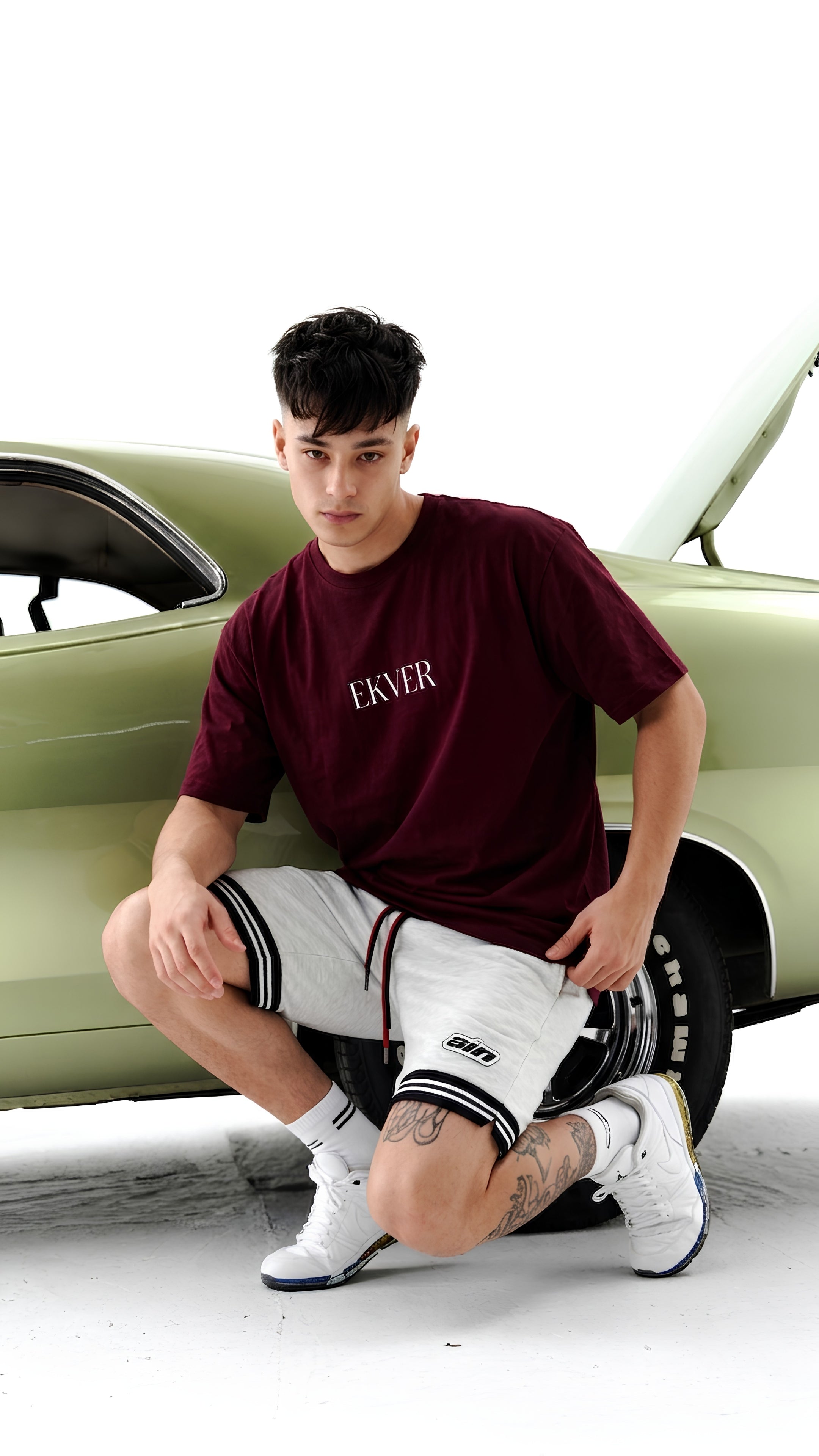 Oversized Maroon T-Shirt - EKVER Monarch