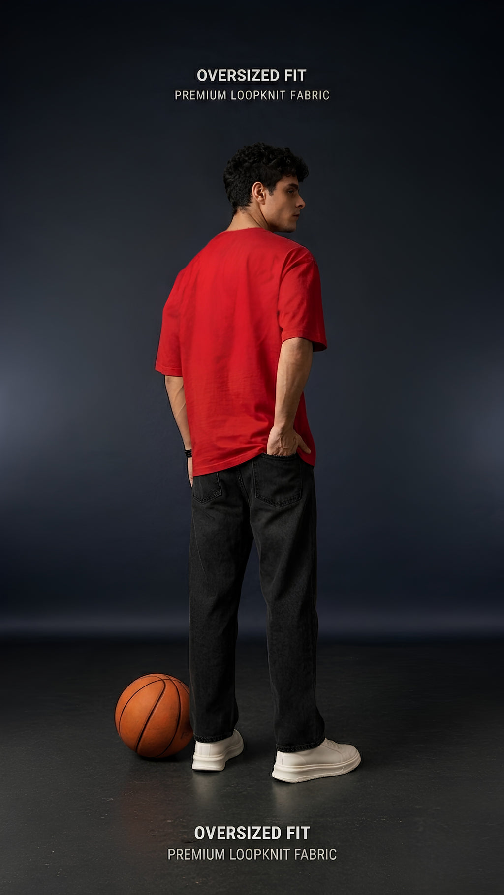Cherry Red Oversized T-Shirt - EKVER Lil Shinobi Heavyweight