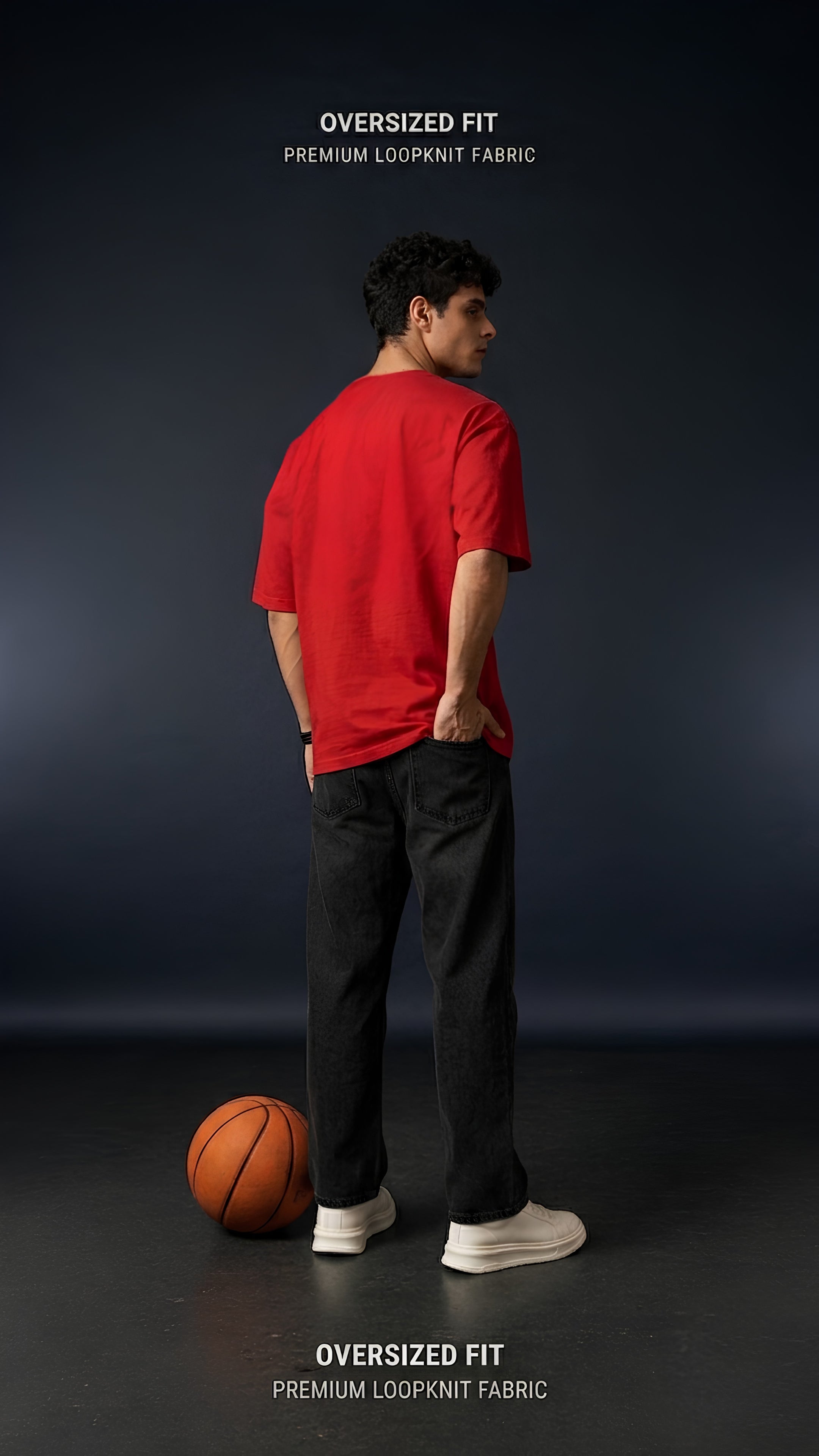 Cherry Red Oversized T-Shirt - EKVER Lil Shinobi Heavyweight
