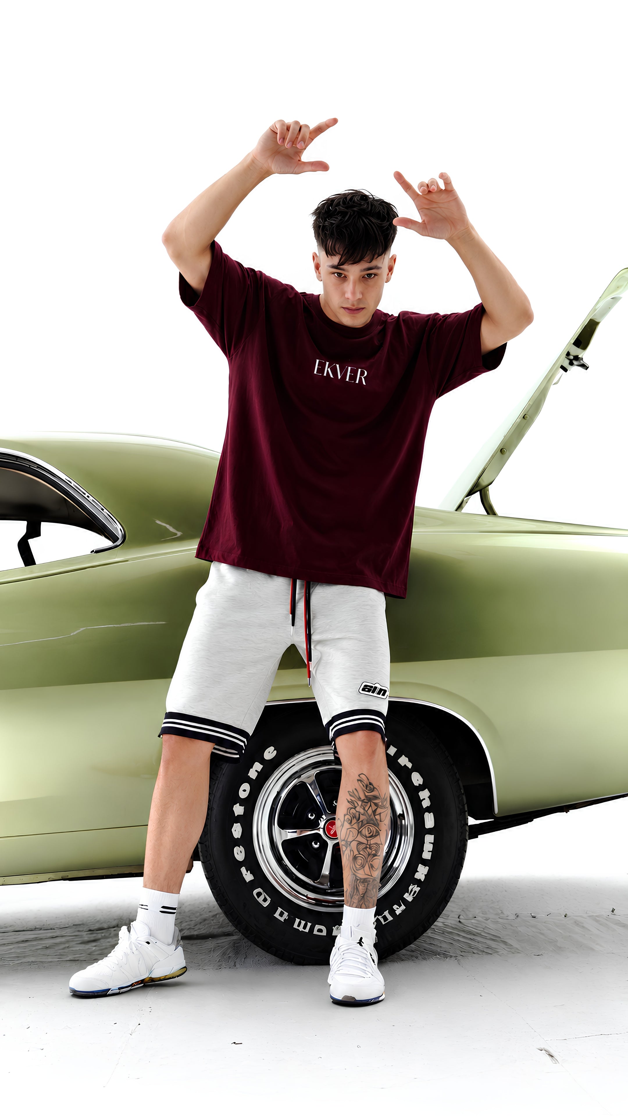 Oversized Maroon T-Shirt - EKVER Monarch