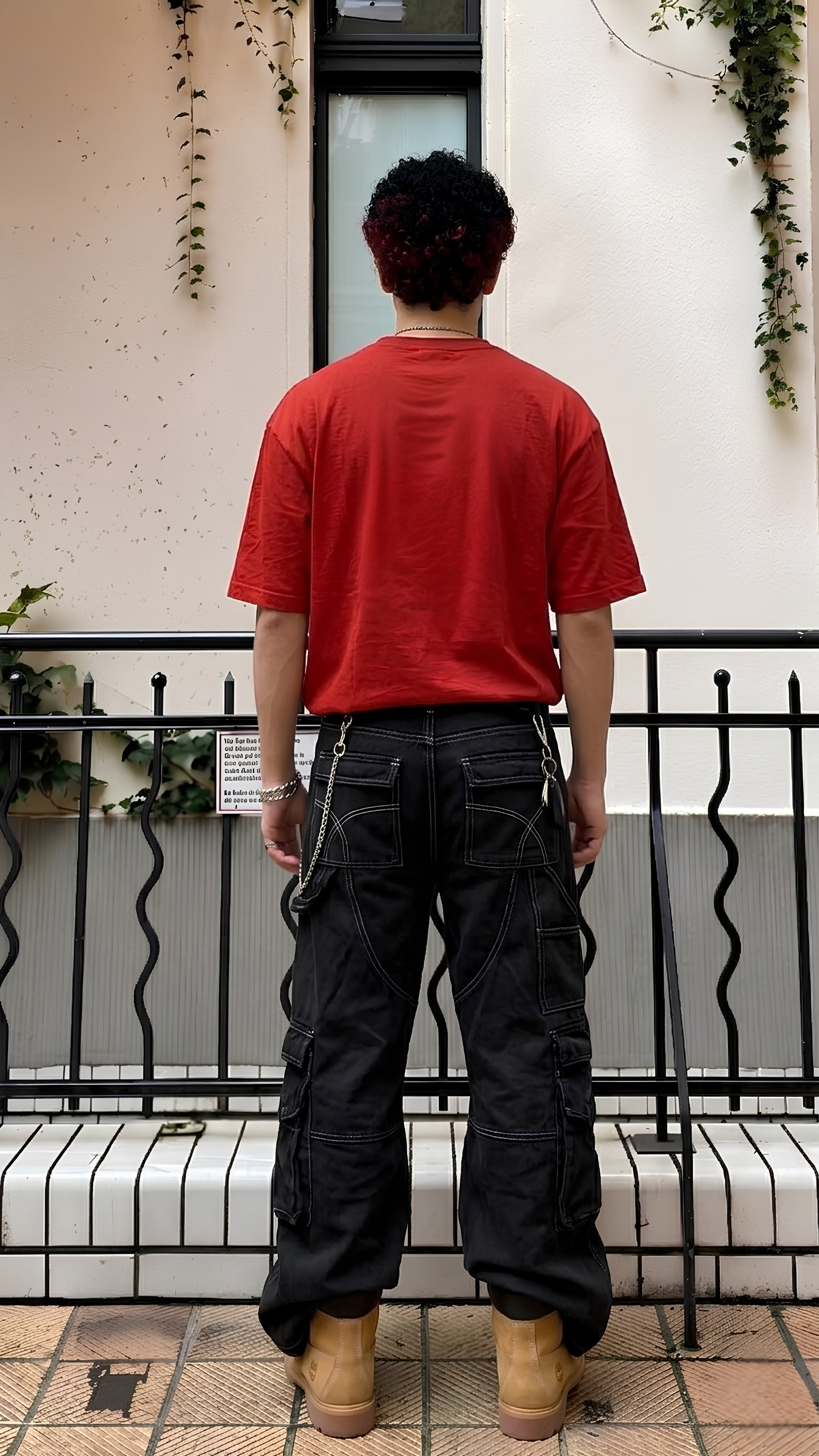 Cherry Red Oversized T-Shirt - EKVER Lil Shinobi Heavyweight