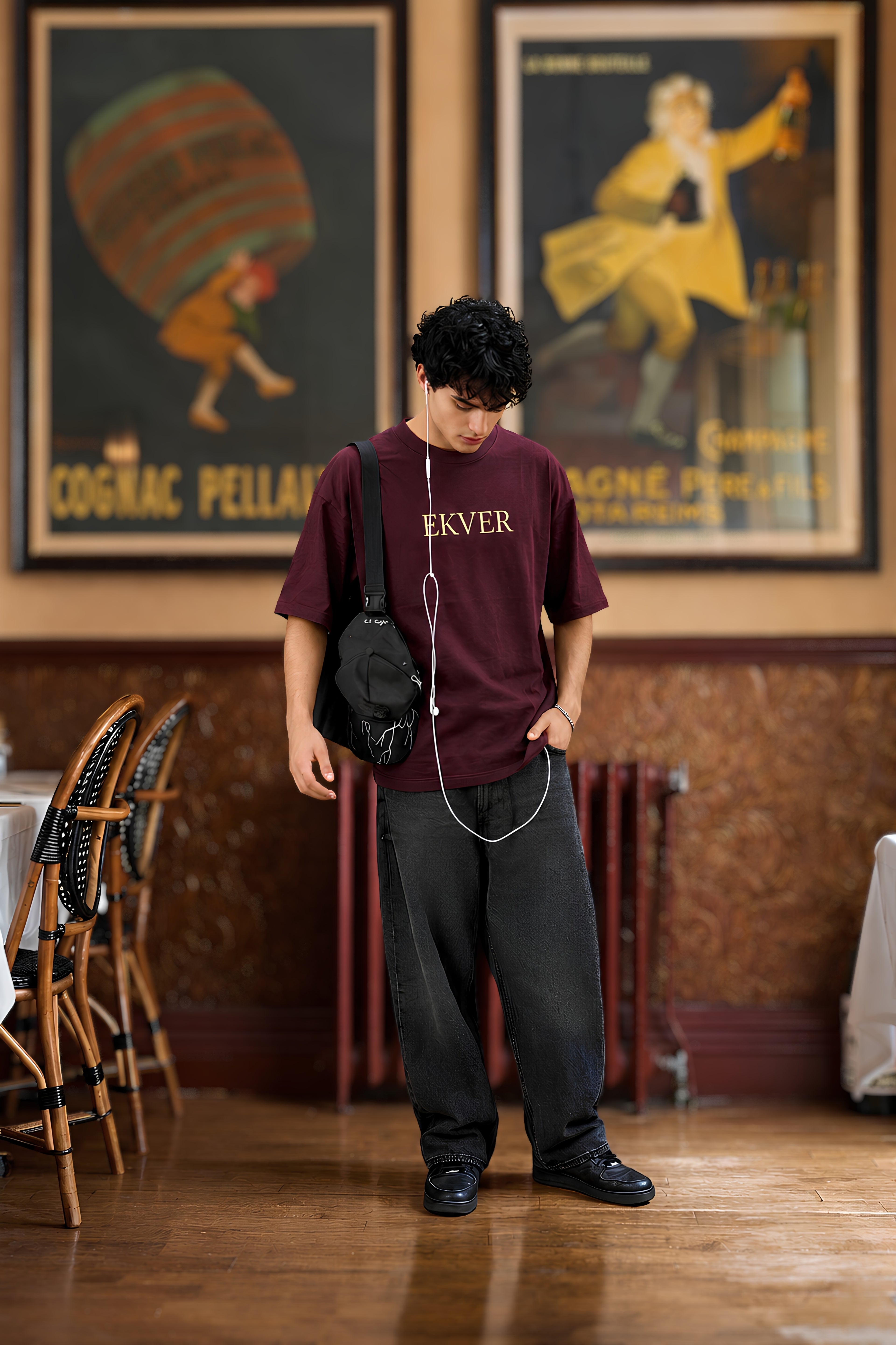 Oversized Maroon T-Shirt - EKVER Monarch