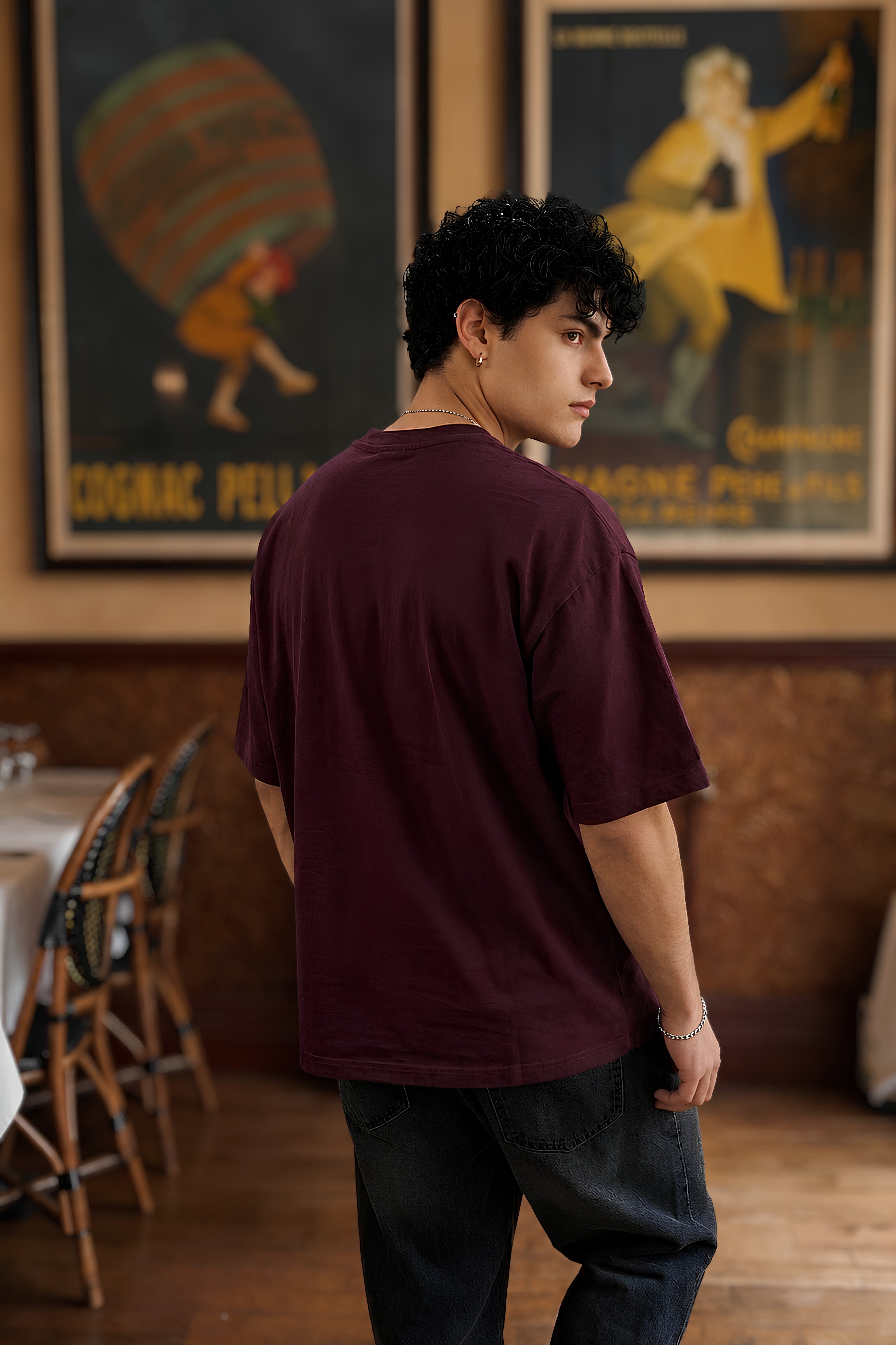 Oversized Maroon T-Shirt - EKVER Monarch