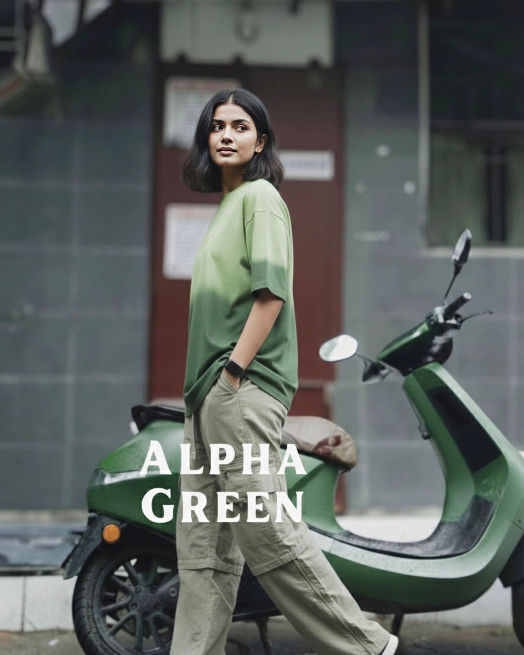 Alpha Green Unisex Oversized T-Shirt